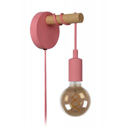 LUCIDE PAULIEN Walllight 1xE27 60W Pink nástěnné svítidlo - obrázek