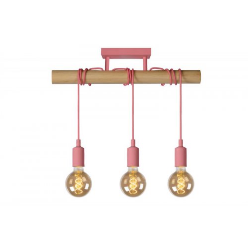 LUCIDE PAULIEN Ceiling Light 1xE27 60W Pink závěsné svítidlo, lustr - obrázek