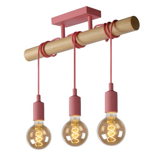 LUCIDE PAULIEN Ceiling Light 1xE27 60W Pink závěsné svítidlo, lustr - obrázek