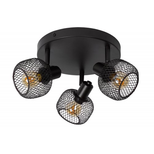 LUCIDE MAREN Ceiling spotlight 3x E14 Black bodové svítidlo, bodovka - obrázek