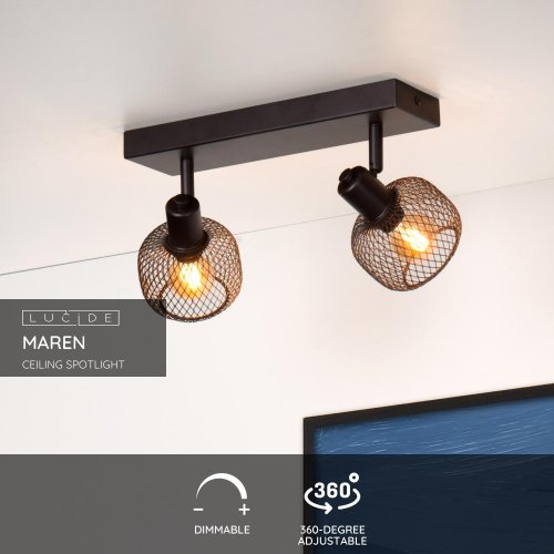 LUCIDE MAREN Ceiling spotlight E14 Black bodové svítidlo, bodovka - obrázek