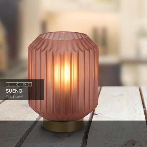 LUCIDE SUENO Table Lamp E14/40W Pink stolní lampa - obrázek