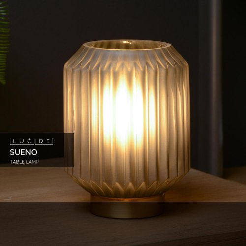 LUCIDE SUENO Table Lamp E14/40W Satin Grey stolní lampa - obrázek