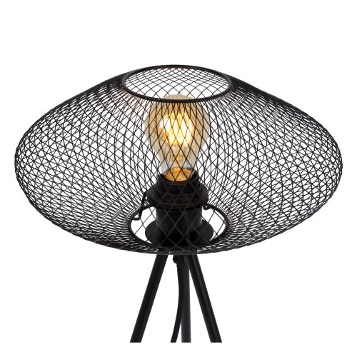 LUCIDE MESH Tablelamp E27/40W Black stolní lampa - obrázek