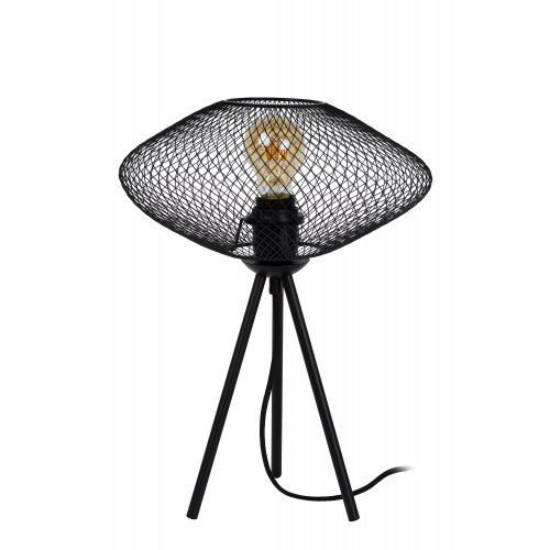 LUCIDE MESH Tablelamp E27/40W Black stolní lampa - obrázek