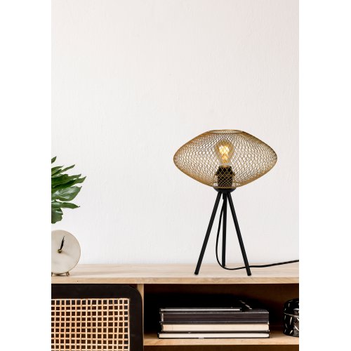 LUCIDE MESH Tablelamp E27/40W Matt gold stolní lampa - obrázek