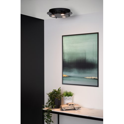 LUCIDE OKNO Ceiling Light Round Black - obrázek