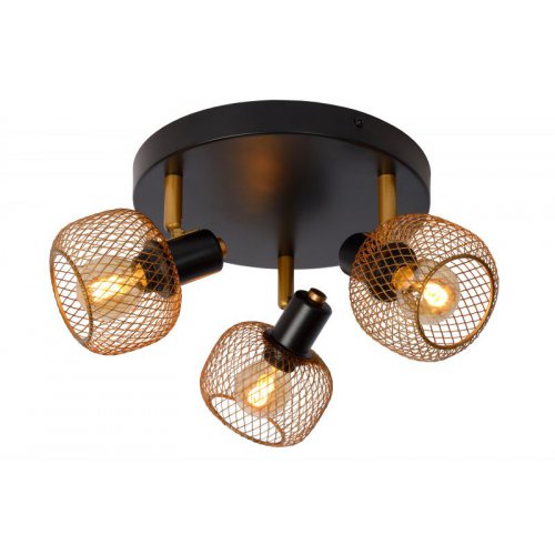 LUCIDE MAREN Ceiling spotlight 3x E14 Gold / Black bodové svítidlo, bodovka - obrázek