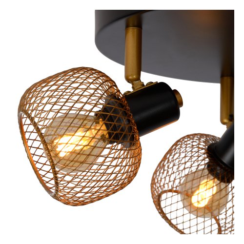 LUCIDE MAREN Ceiling spotlight 3x E14 Gold / Black bodové svítidlo, bodovka - obrázek