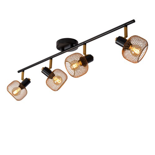 LUCIDE MAREN Ceiling spotlight 4x E14 Gold / Black bodové svítidlo, bodovka - obrázek