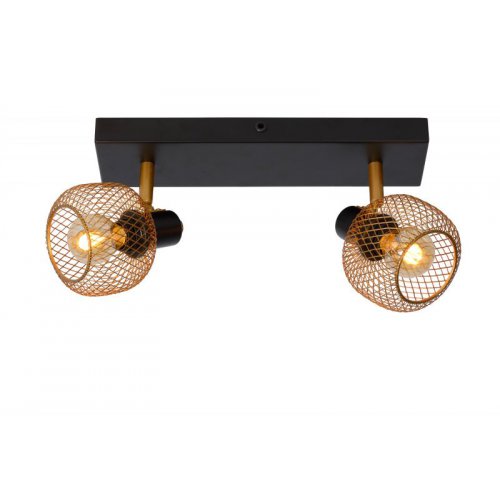 LUCIDE MAREN Ceiling spotlight 2x E14 Gold / Black bodové svítidlo, bodovka - obrázek