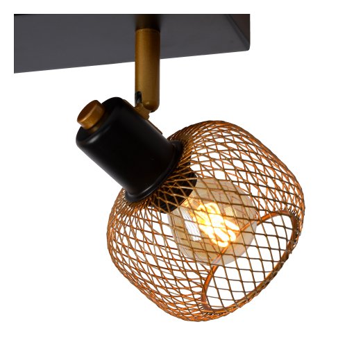 LUCIDE MAREN Ceiling spotlight 2x E14 Gold / Black bodové svítidlo, bodovka - obrázek