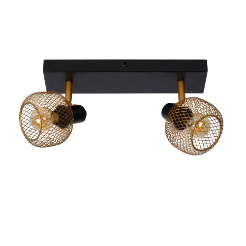 LUCIDE MAREN Ceiling spotlight 2x E14 Gold / Black bodové svítidlo, bodovka - obrázek