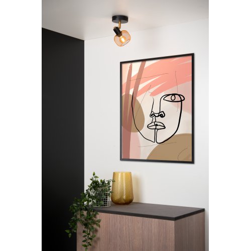 LUCIDE MAREN Wall spotlight E14 Gold / Black bodové svítidlo, bodovka - obrázek