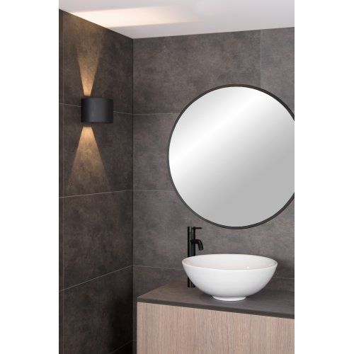 LUCIDE AXI Wall Spotlight Round Bathroom  Led Black nástěnné svítidlo - obrázek