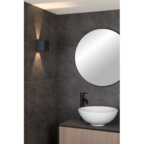 LUCIDE AXI Wall Spotlight Square Bathroom Led Black nástěnné svítidlo - obrázek