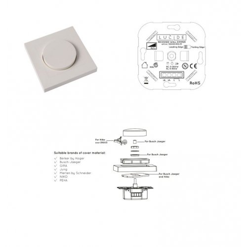 LUCIDE RECESSED LED WALL DIMMER žárovka, zářivka