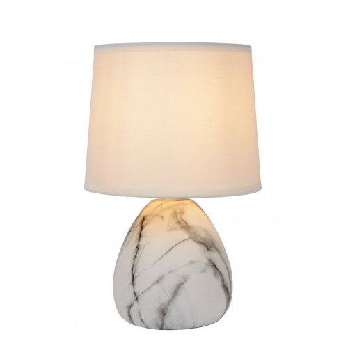 LUCIDE MARMO Table lamp E14/40W White stolní lampa - obrázek