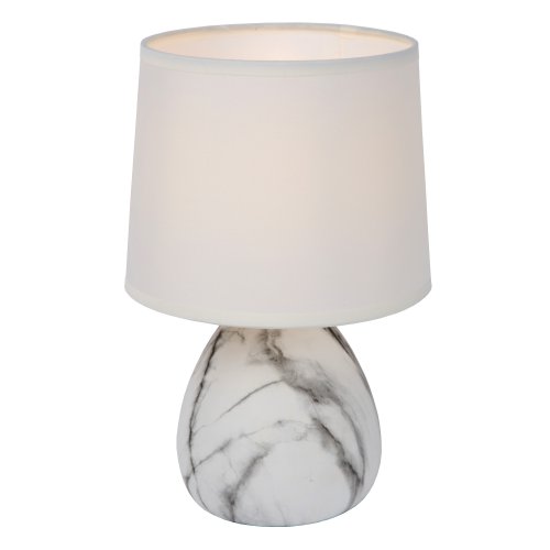 LUCIDE MARMO Table lamp E14/40W White stolní lampa - obrázek