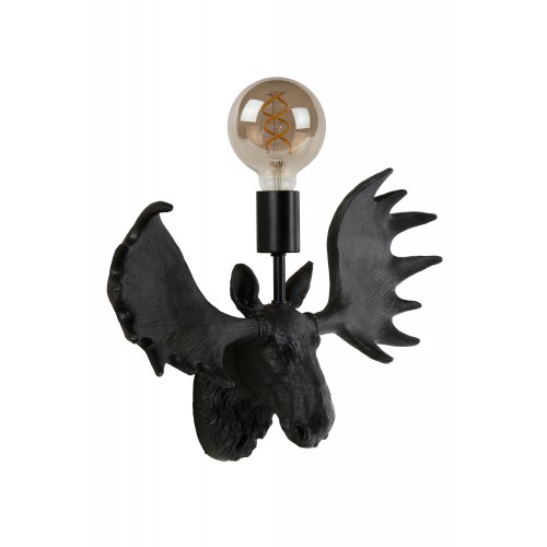 LUCIDE MOOSE Wall light E27/40W Black nástěnné svítidlo - obrázek