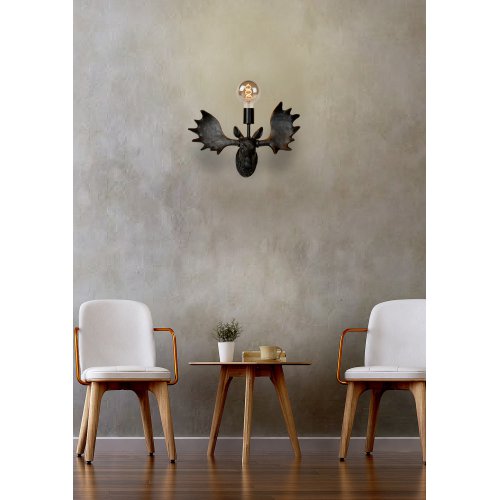 LUCIDE MOOSE Wall light E27/40W Black nástěnné svítidlo - obrázek