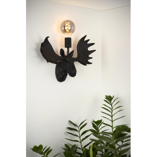 LUCIDE MOOSE Wall light E27/40W Black nástěnné svítidlo - obrázek