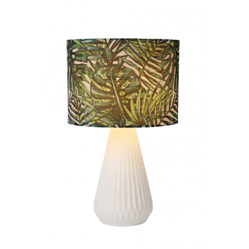 LUCIDE SERENOA Table lamp S E14/25W White / Green stolní lampa