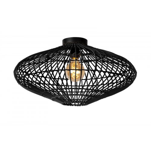 LUCIDE MAGALI Ceiling Light E27/40W Black Rotan
