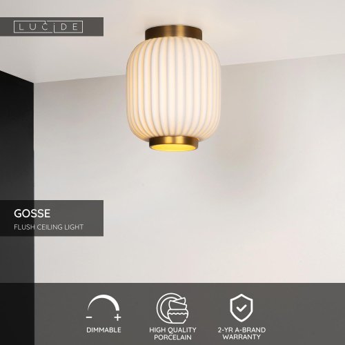LUCIDE GOSSE Ceiling Light E27/40W White - obrázek