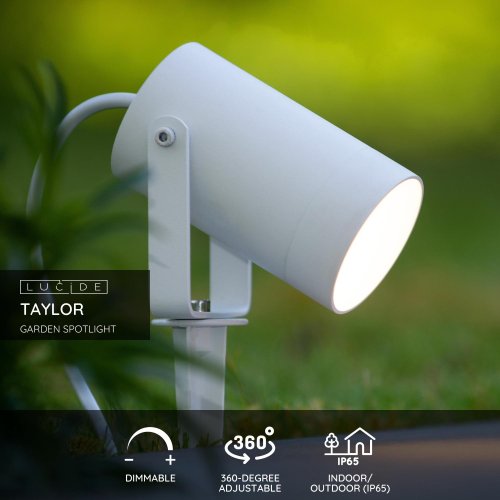 LUCIDE TAYLOR Outdoor spike spot GU10 White bodové svítidlo, bodovka - obrázek