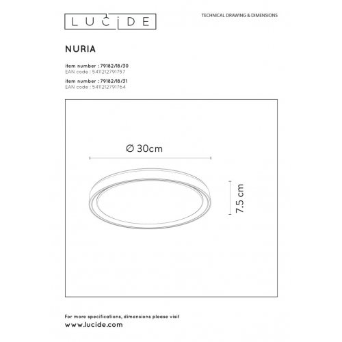 LUCIDE NURIA Ceiling Light - obrázek