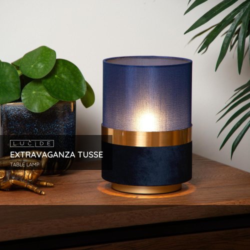 LUCIDE Lucide EXTRAVAGANZA TUSSE - Table lamp - ? 15 cm - 1xE14 - Blue stolní lampa - obrázek