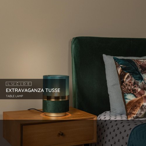 LUCIDE Lucide EXTRAVAGANZA TUSSE - Table lamp - ? 15 cm - 1xE14 - Green stolní lampa - obrázek
