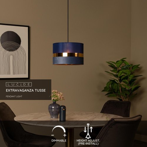 LUCIDE Lucide EXTRAVAGANZA TUSSE - Pendant light - 1xE27 - Blue závěsné svítidlo, lustr - obrázek