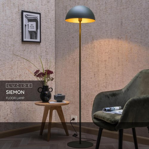 LUCIDE SIEMON Floorlamp E27/40W Green stojací lampa - obrázek