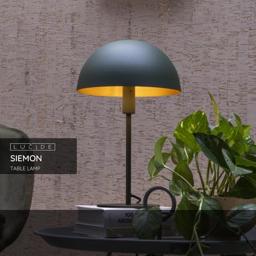 LUCIDE SIEMON Table lamp  E14/40W Green stolní lampa - obrázek