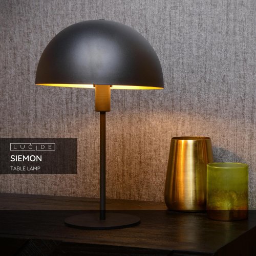 LUCIDE SIEMON Table lamp  E14/40W Black stolní lampa - obrázek