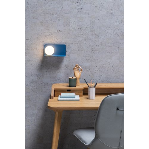 LUCIDE BONNI Wall Light G9/28W Blue/Opal Glass nástěnné svítidlo - obrázek