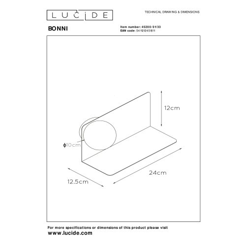 LUCIDE BONNI Wall Light G9/28W Green/Opal Glass nástěnné svítidlo - obrázek