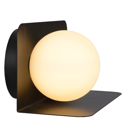 LUCIDE BONNI Wall Light G9/28W Black/Opal Glass nástěnné svítidlo - obrázek