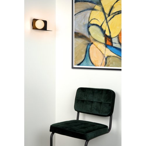 LUCIDE BONNI Wall Light G9/28W Black/Opal Glass nástěnné svítidlo - obrázek