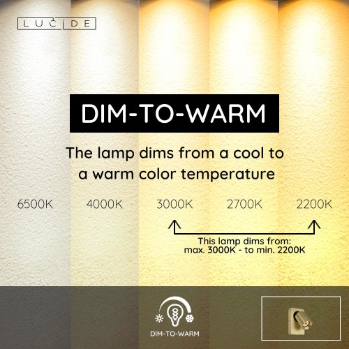 LUCIDE NIGEL Wall spotlight 1xGU10/5W + USB Satin Brass nástěnné svítidlo - obrázek