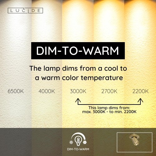 LUCIDE NIGEL Ceiling spotlight GU10/5W DTW Satin Brass - obrázek