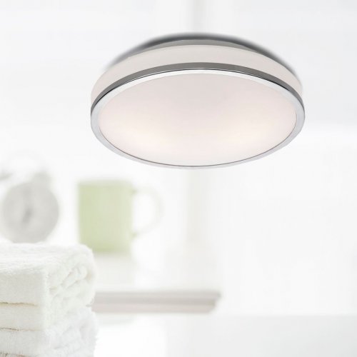 SEN272-4 Bathroom stropní svítidlo 2xE27 lesklý chrom a sklo