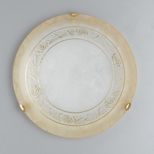 ROSY/PL40 stropní svítidlo 2xE27 sklo a mosaz lesklá