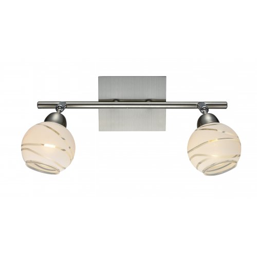 ESTO 760016-2 PAVO spot na liště 2xG9 nikl mat a sklo bílé - obrázek