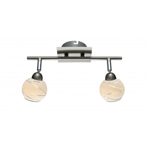 ESTO 760016-2 PAVO spot na liště 2xG9 nikl mat a sklo bílé - obrázek