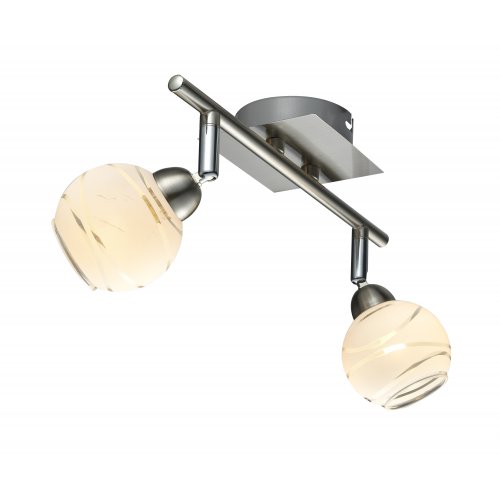 ESTO 760016-2 PAVO spot na liště 2xG9 nikl mat a sklo bílé - obrázek