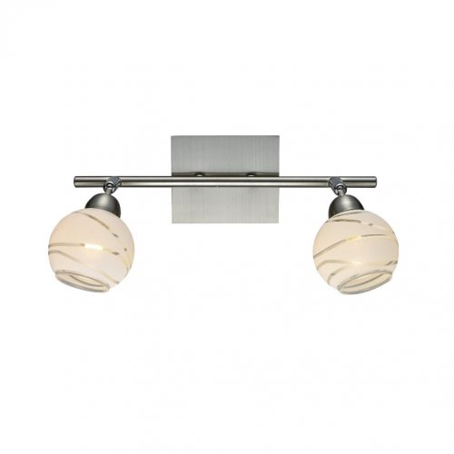 ESTO 760016-2 PAVO spot na liště 2xG9 nikl mat a sklo bílé