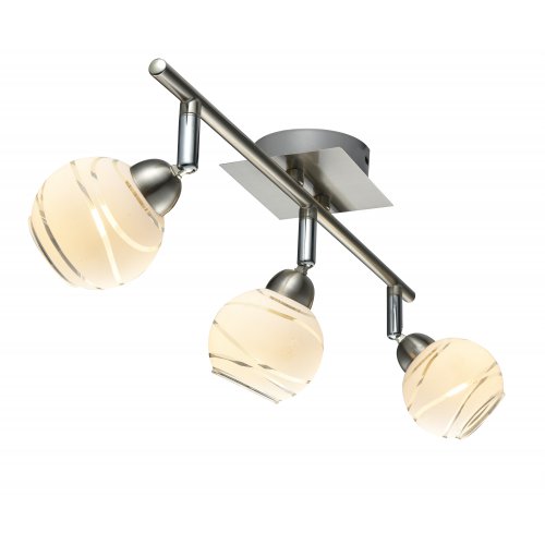 ESTO 760016-3 PAVO spot na liště 3xG9 nikl mat a sklo bílé - obrázek